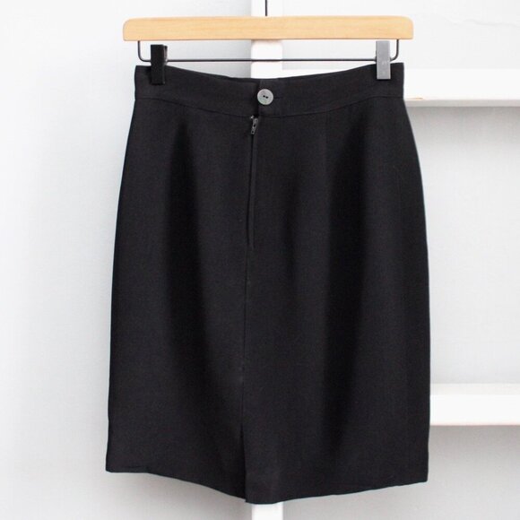 Gianni Versace Genny Vintage Black Pencil Skirt Size 6 US / 40 Italy - Picture 2 of 3
